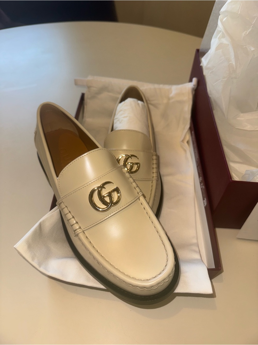 Gucci Princeton leather loafer cream